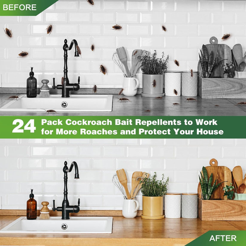 Cockroach Killer Powder Gel – 12 Pcs | Buy 1 Get 1 Free (24 Pcs / 2 Packs)